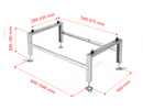 STERR - HSA500 - Support au sol pour pompe à chaleur STERR d'une capacité de charge de 500 kg - Support de climatisation en acier inoxydable
