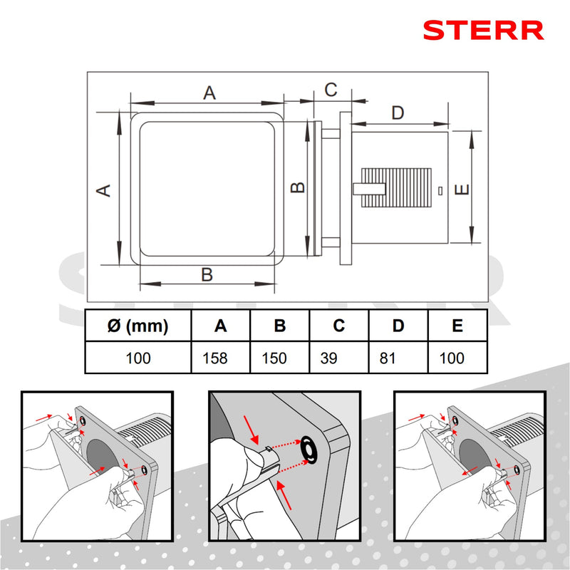 Ventilateur d'extraction de salle de bain avec rétroéclairage LED et hygrostat 100 mm / 4" - BFS100LH