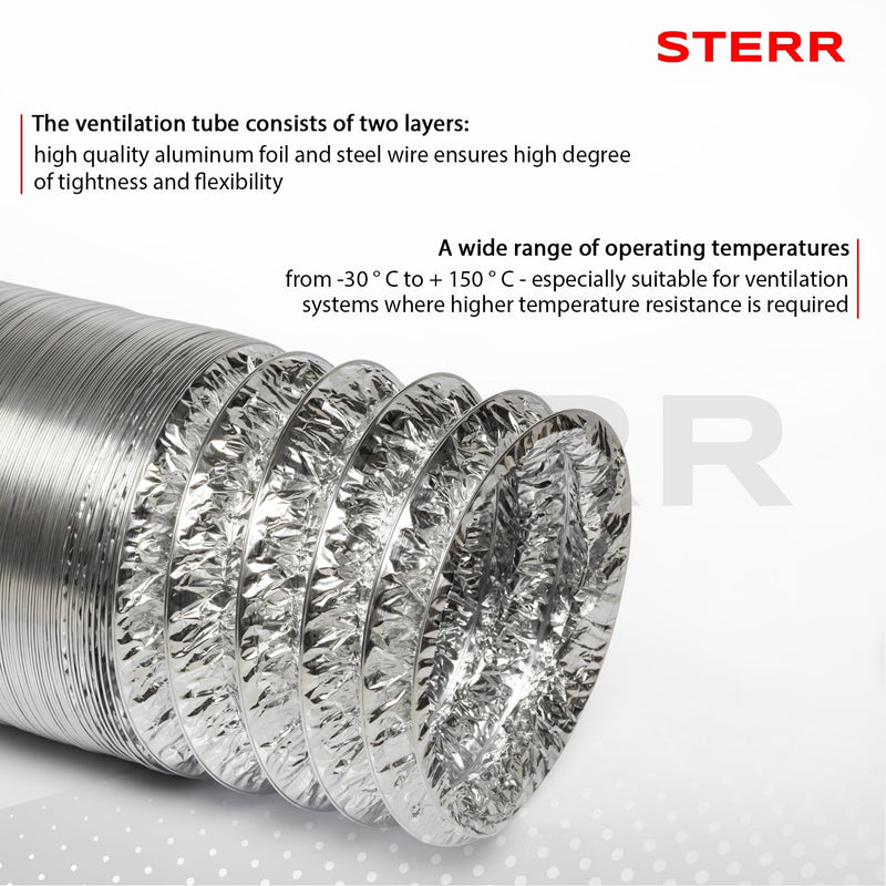 Tuyau flexible en aluminium 200 mm x 6 m - ALD200_6