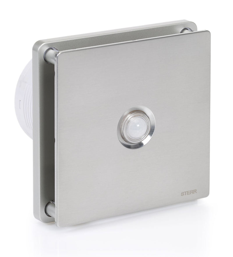 Ventilateur d'extraction de salle de bain argenté avec capteur PIR 100 mm/4" - BFS100P-S